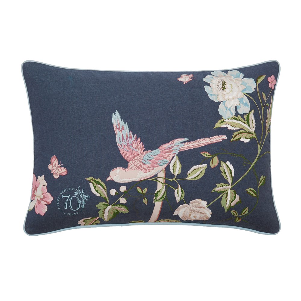 Summer Palace Cushion by Laura Ashley in Midnight Blue